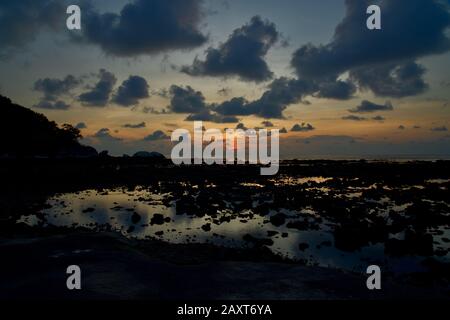 Sunrise at mangrove bay at Cempedak Private Island Resort, Bintan, Indonesia Stock Photo