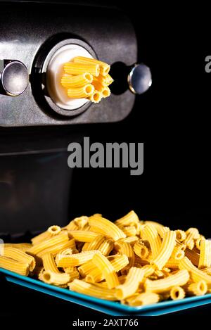 Home made rigatoni pasta by pasta maker Stock Photo - Alamy