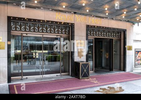 Toronto, Canada, October 03, 2018 : Entrance of the famous Royal York hotel in Toronto Stock Photo