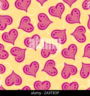 Valentine Hearts, Seamless Stock Vector