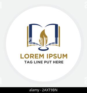 Education book and pen concept vector Stock Vector
