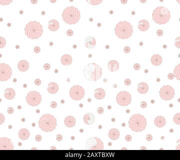 Marshmallows web vector seamless texture Stock Vector