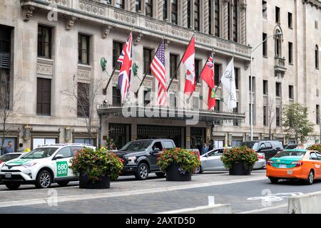 Toronto, Canada, October 03, 2018 : Entrance of the famous Royal York hotel in Toronto Stock Photo