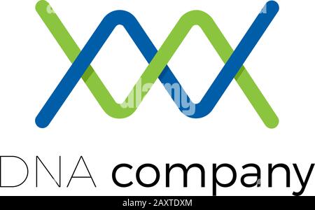 DNA and genetics, simple vector sign Stock Vector