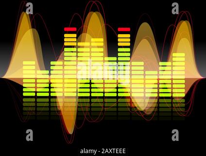 music and sound. waves, equalizer light. Abstract background Stock Vector