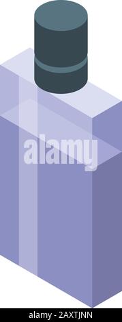 Cosmetic perfume icon, isometric style Stock Vector