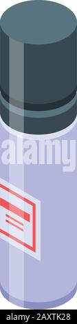 Perfume tube icon, isometric style Stock Vector