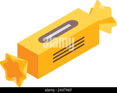Cocoa bonbon icon, isometric style Stock Vector