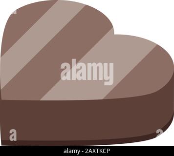 Heart shape chocolate icon, isometric style Stock Vector