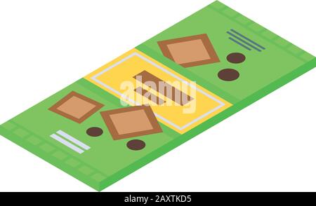 Cocoa bar chocolate icon, isometric style Stock Vector