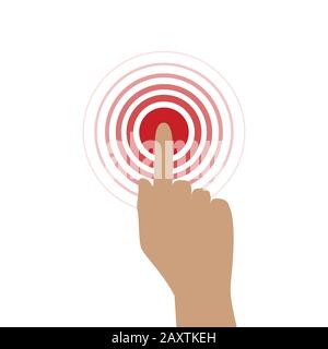 hand touch symbol icon on white background vector illustration EPS10 Stock Vector