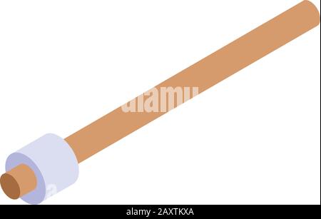 Fire wood stick icon, isometric style Stock Vector