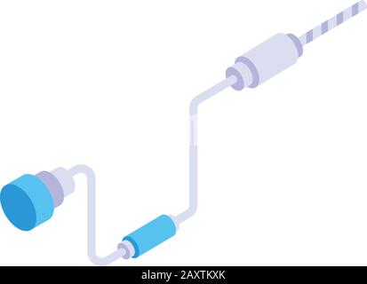 Hand drilling machine icon, isometric style Stock Vector