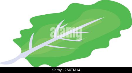 Burger green leaf icon, isometric style Stock Vector