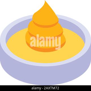 Burger sauce icon, isometric style Stock Vector