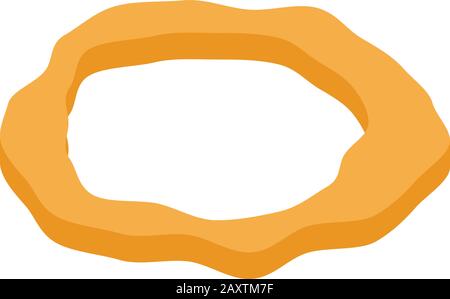 Burger bun slice icon, isometric style Stock Vector