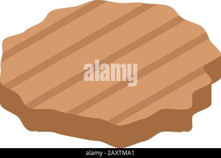 Cutlet icon, isometric style Stock Vector
