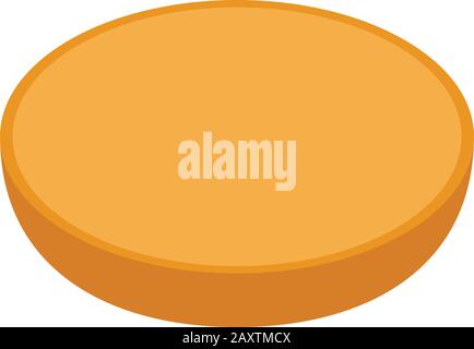 Fresh bun burger icon, isometric style Stock Vector