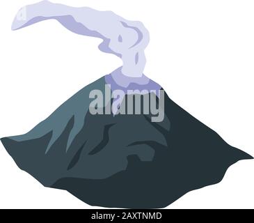 Mountain volcano icon, isometric style Stock Vector