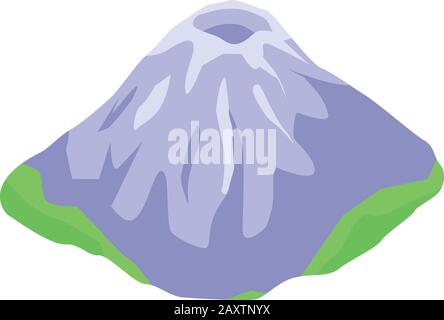Volcano icon, isometric style Stock Vector