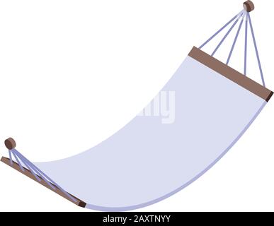 Textile hammock icon, isometric style Stock Vector