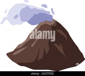 Hike volcano icon, isometric style Stock Vector
