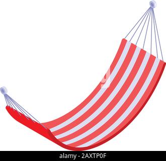 Striped hammock icon, isometric style Stock Vector