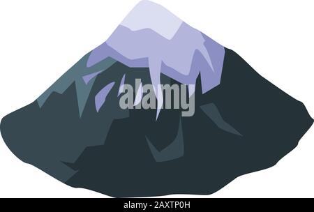 Hill volcano icon, isometric style Stock Vector
