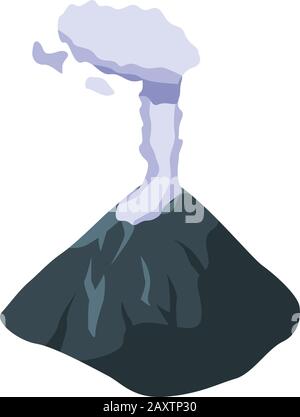 Earthquake volcano icon, isometric style Stock Vector