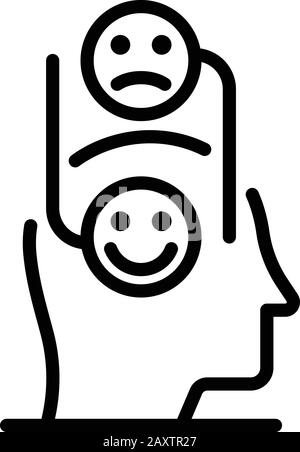 Neuromarketing icon, outline style Stock Vector