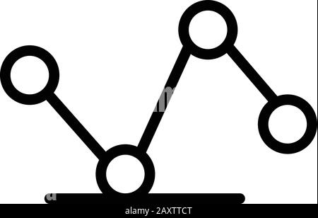 Neuromarketing graph icon, outline style Stock Vector