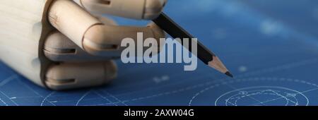 Architect sketching and construction project Stock Photo