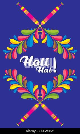 Indian Festival of Colours, Happy Holi celebration. abstract colorful background Stock Vector
