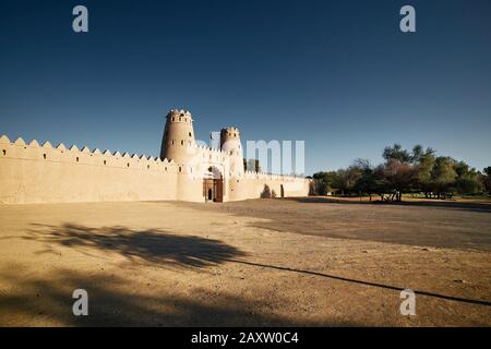 Outside view of historical fort in Al Ain, United Arab Emirates Stock Photo