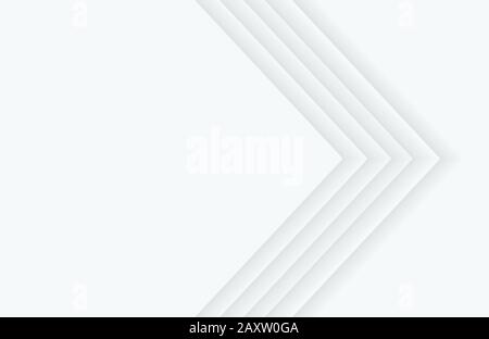 Gray tone color and white color arrowed background, abstract art, illustration Stock Vector