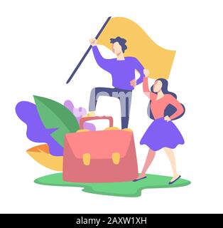 Work strike or protest action, work stoppage, fight for rights Stock Vector
