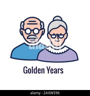 Generational - Retirement Icon set showing considerations for retirement Stock Vector
