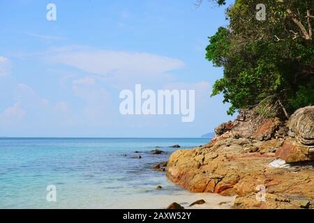 Black Sand Beach (Pantai Pasir Hitam), Langkawi, Kedah, Malaysia Stock Photo