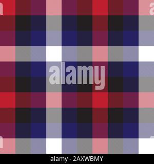 Classic Modern Plaid Tartan Seamless Pattern - This is a classic plaid, checkered, tartan pattern suitable for shirt printing, fabric, textiles Stock Vector