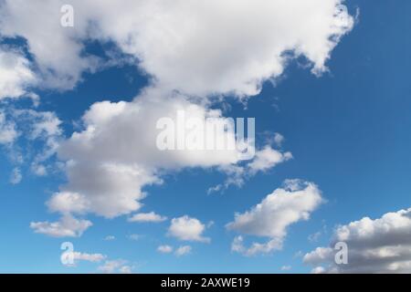 Incredible blue sky with beautiful white clouds. Clouds floating on blue sky Stock Photo