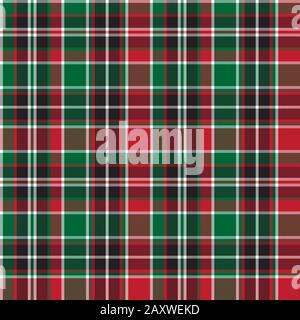 Classic Modern Plaid Tartan Seamless Pattern - This is a classic plaid, checkered, tartan pattern suitable for shirt printing, fabric, textiles Stock Vector