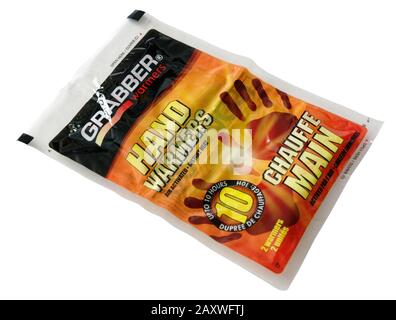 Hand Warmers for winter in Quebec, Canada Stock Photo