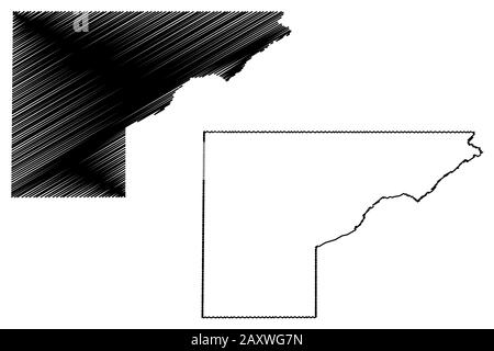 Mesa County, Colorado (U.S. county, United States of America,USA, U.S., US) map vector illustration, scribble sketch Mesa map Stock Vector