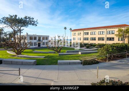 Buildings on the grounds of the Scripps Institute Of Oceanography. La Jolla, CA, USA.