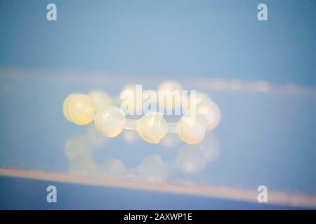 Objects photopolymer printed on a 3d printer. Stereolithography 3D printer, technology of liquid photopolymerization under UV light Stock Photo