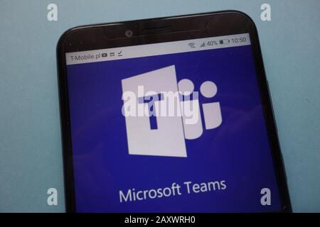 Microsoft Teams logo displayed on smartphone Stock Photo