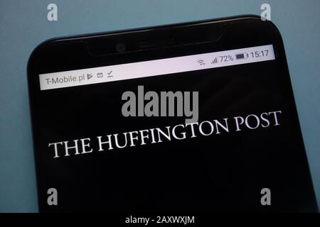 The Huffington Post logo displayed on smartphone Stock Photo