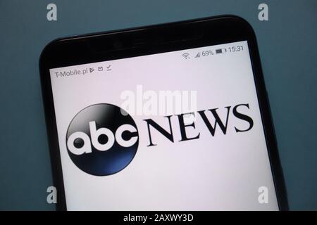 ABC News logo displayed on smartphone Stock Photo