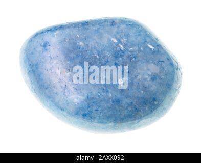 polished blue aventurine gem stone cutout on white background Stock Photo