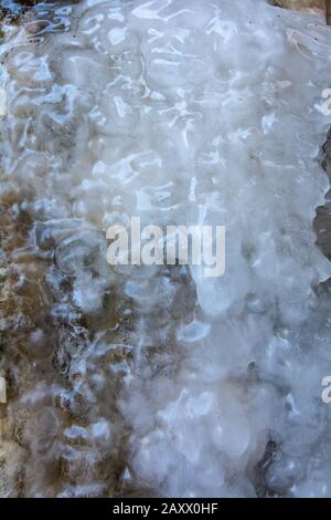 frozen ice abstract background. Stock Photo